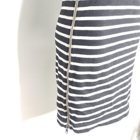 J. Crew Striped Side Zipper 3/4 Sleeve T-Shirt Dress Size Small - Picture 5 of 9